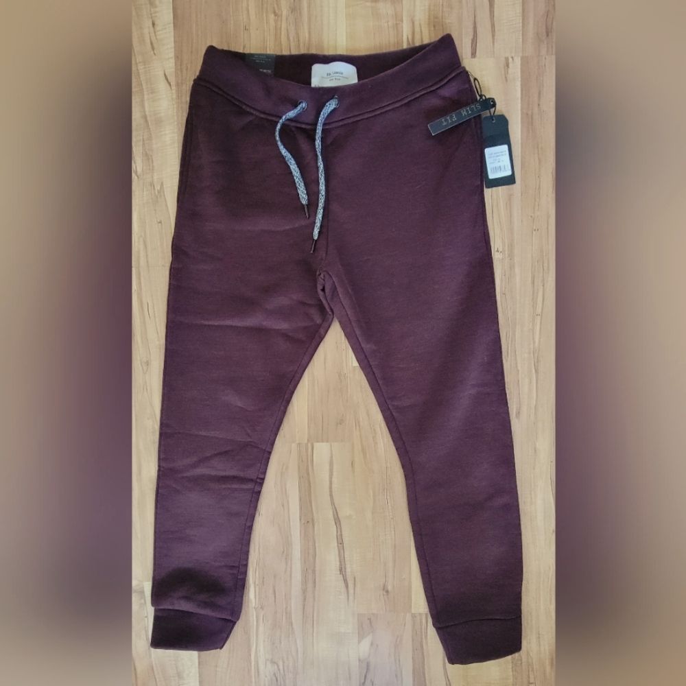 Brand New Six Lincoln New York Men's Burgundy Jogger Pants XL Retails $68